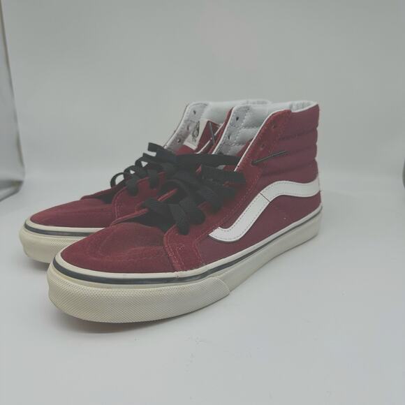 VANS Sk8-Hi Maroon High Top Sneaker Size Mens 5 Womens 6.5 Athleisure Skater - Picture 5 of 16